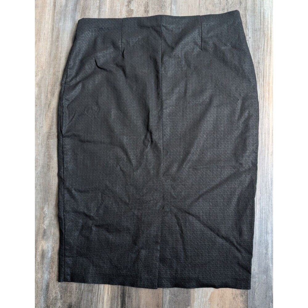 Alex & Olivia Women’s Medium Pencil Straight Skirt Black Patterned Office Siren - Picture 7 of 9